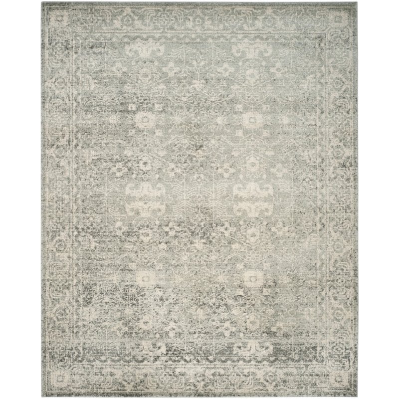 Safavieh Evoke 10' X 14' Power Loomed Rug in Silver and Ivory