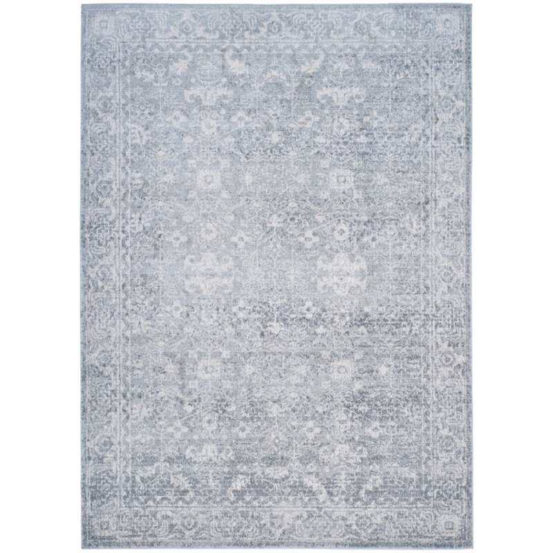 Safavieh Evoke 8' X 10' Power Loomed Rug in Silver and Ivory
