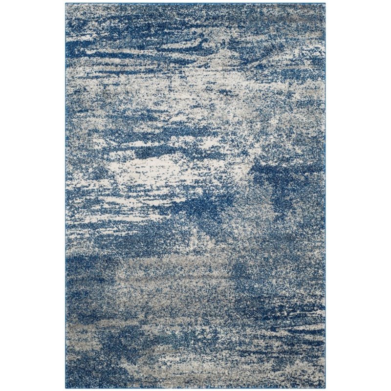 Safavieh Evoke 10' X 14' Power Loomed Rug in Navy and Ivory