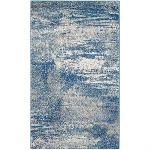 Safavieh Evoke 10' X 14' Power Loomed Rug in Navy and Ivory