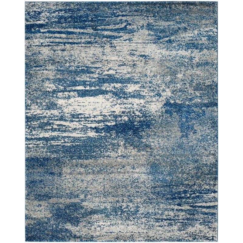 Safavieh Evoke 4' X 6' Power Loomed Rug in Navy and Ivory