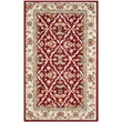 Safavieh DuraRug 4' X 6' Hand Hooked Rug in Red and Ivory