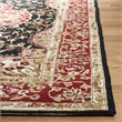 Safavieh DuraRug 4' X 6' Hand Hooked Rug in Black and Red