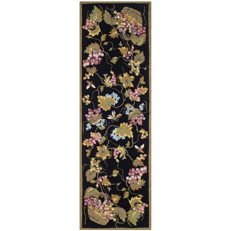 Safavieh DuraRug 4' X 6' Hand Hooked Polypropylene Rug in Black