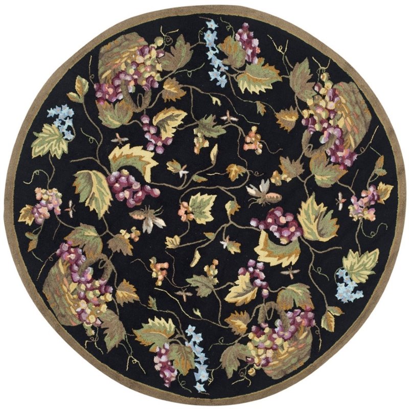 Safavieh DuraRug 4' X 6' Hand Hooked Polypropylene Rug in Black