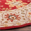 Safavieh DuraRug 6' Round Hand Hooked Rug in Red and Ivory