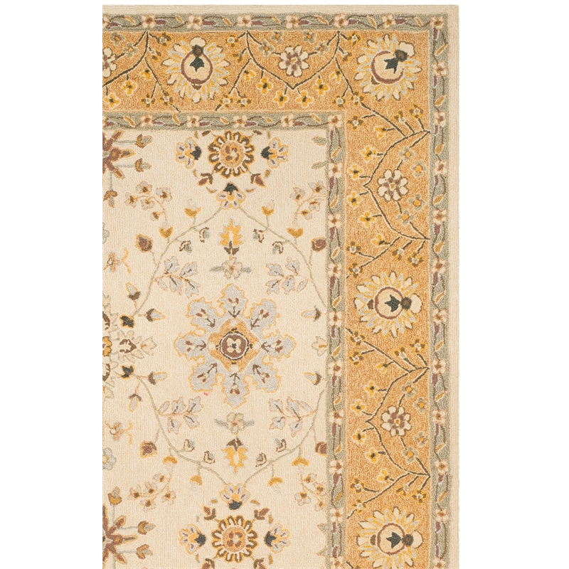 Safavieh DuraRug 6' X 9' Hand Hooked Rug in Ivory and Beige