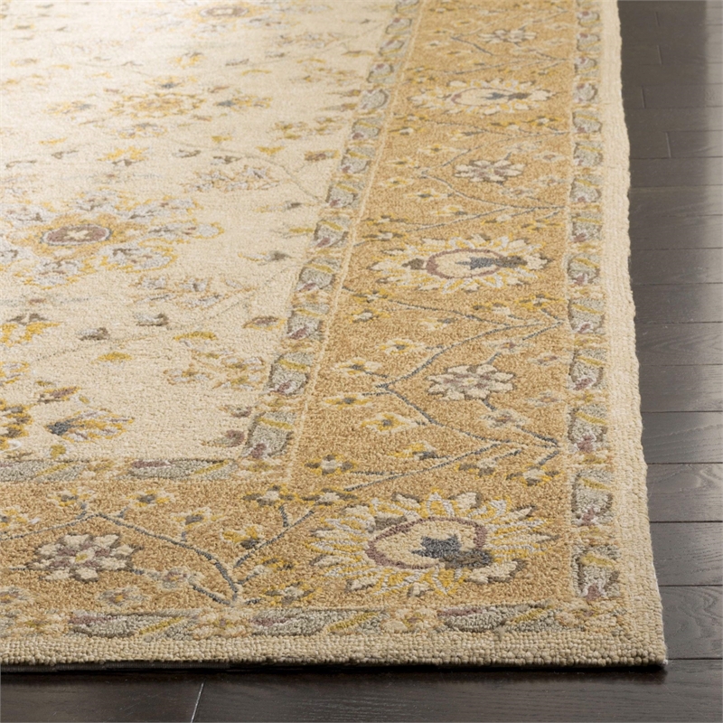Safavieh DuraRug 8' X 10' Hand Hooked Rug in Ivory and Beige