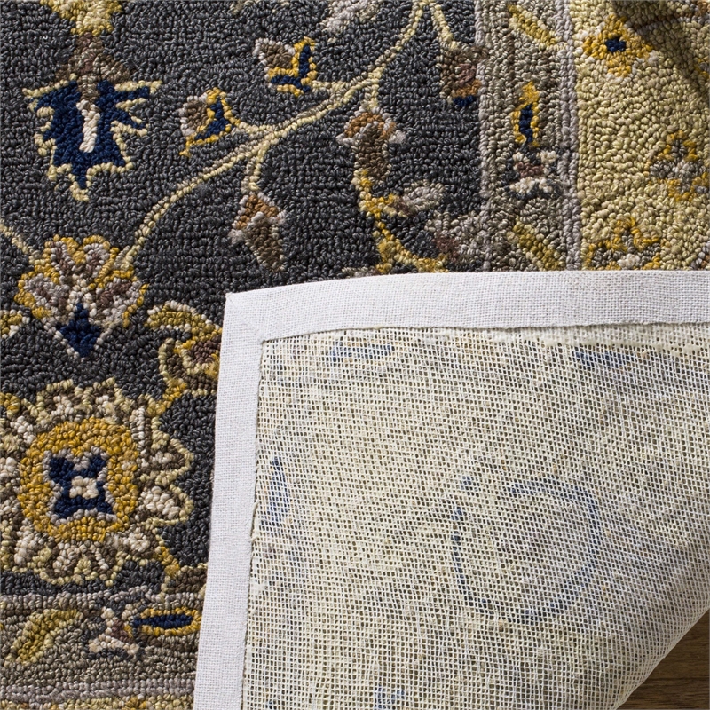 Safavieh DuraRug 8' X 10' Hand Hooked Rug in Gray and Cream