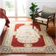 Safavieh DuraRug 3' X 5' Hand Hooked Rug in Ivory and Red
