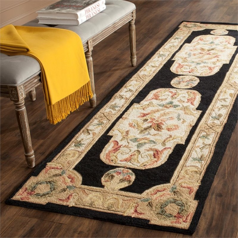 Safavieh DuraRug 2' X 3' Hand Hooked Rug in Navy and Ivory