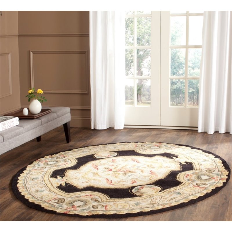 Safavieh DuraRug 2' X 3' Hand Hooked Rug in Navy and Ivory