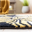 Safavieh Four Seasons 4' X 6' Hand Hooked Polyester Pile Rug in Black