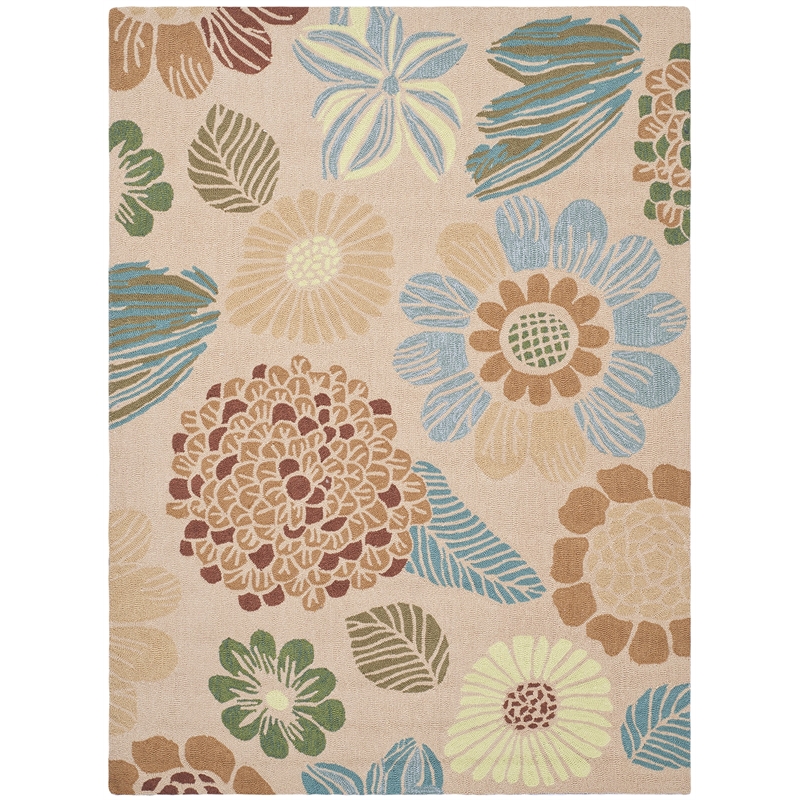 Safavieh Four Seasons 4' X 6' Hand Hooked Polyester Pile Rug in Creme