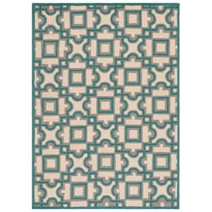 Safavieh Four Seasons 2'3&quot X 3'9&quot Hand Hooked Rug in Ivory and Aqua