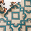 Safavieh Four Seasons 4' X 6' Hand Hooked Rug in Ivory and Aqua