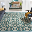 Safavieh Four Seasons 8' X 10' Hand Hooked Rug in Ivory and Aqua