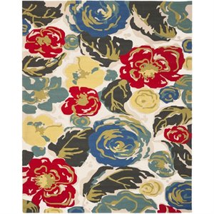 Safavieh Four Seasons 4' X 6' Hand Hooked Polyester Pile Rug in Ivory