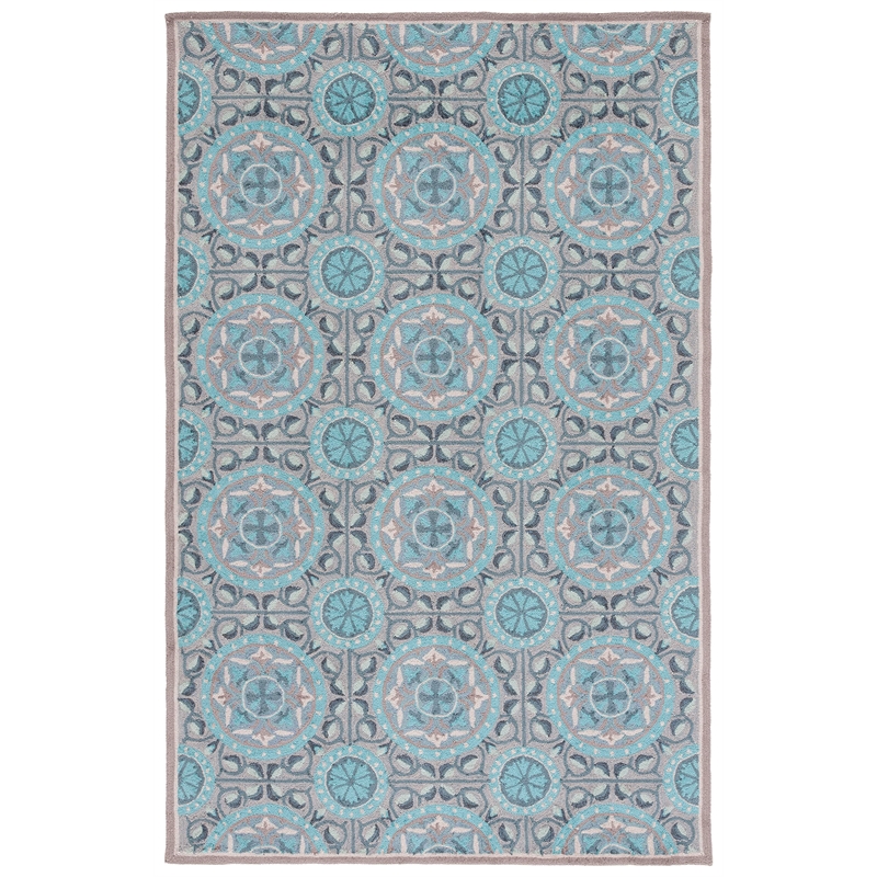 Safavieh Four Seasons 5' X 8' Hand Hooked Rug in Mint and Aqua