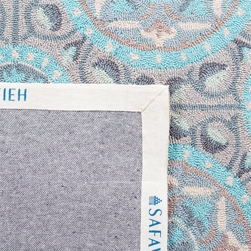 Safavieh Four Seasons 5' X 8' Hand Hooked Rug in Mint and Aqua
