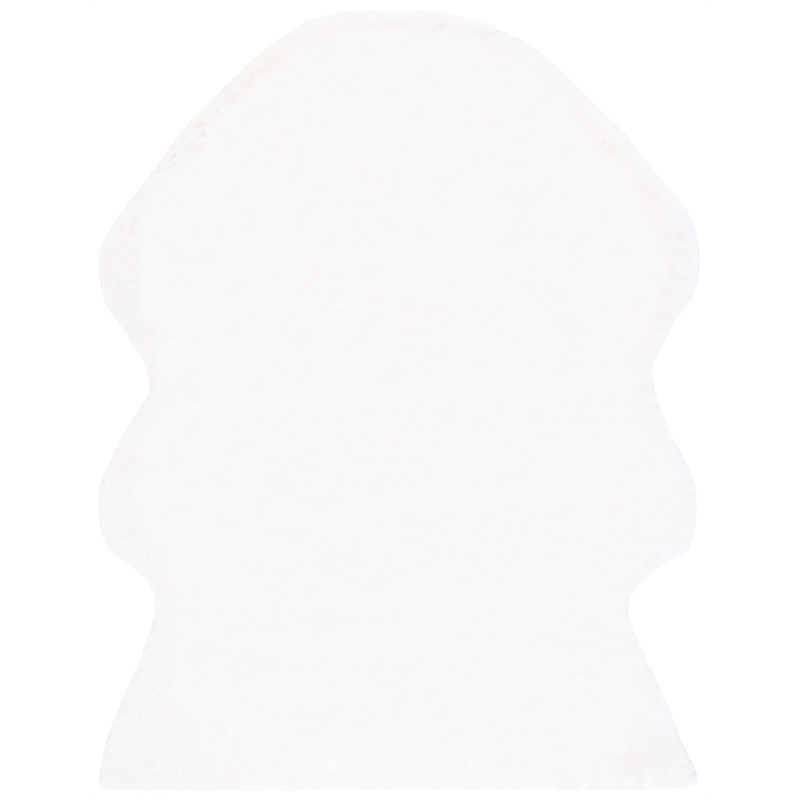 Safavieh Faux Sheep Skin 5' X 7' Power Loomed Acrylic Rug in Ivory