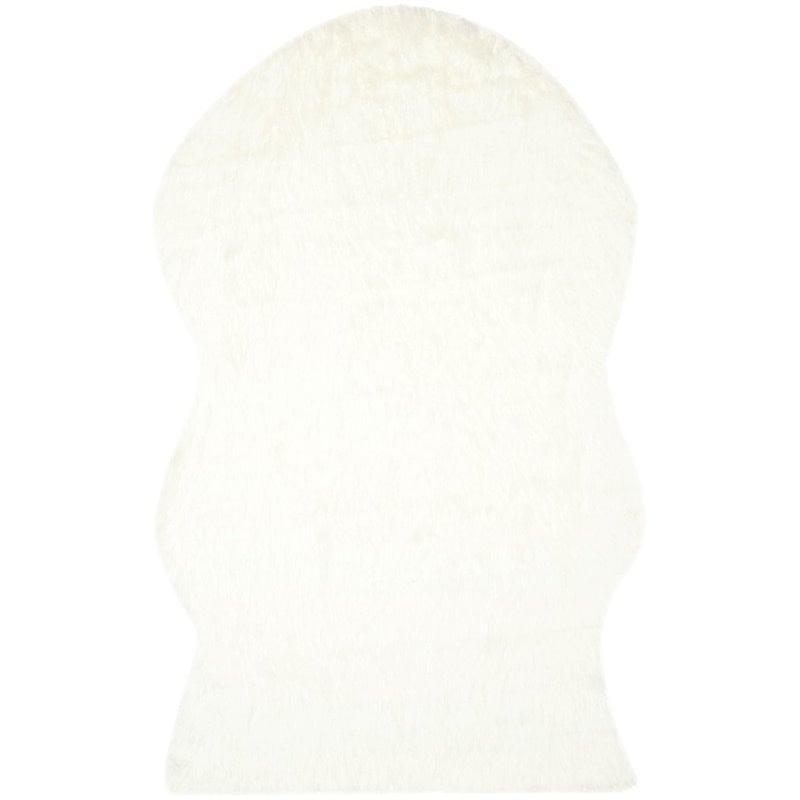 Safavieh Faux Sheep Skin 3' X 5' Power Loomed Acrylic Rug in Ivory