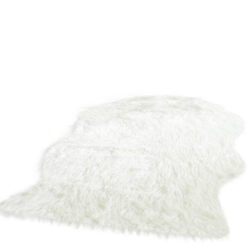 Safavieh Faux Sheep Skin 5' X 8' Power Loomed Acrylic Rug in Ivory