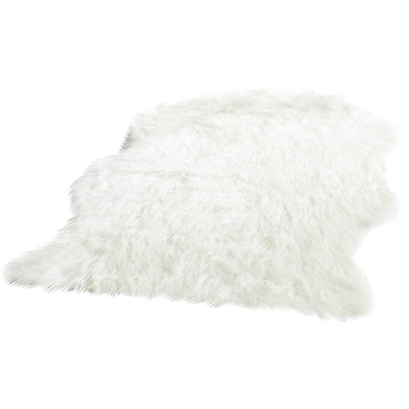 Safavieh Faux Sheep Skin 8' X 10' Power Loomed Acrylic Rug in Ivory