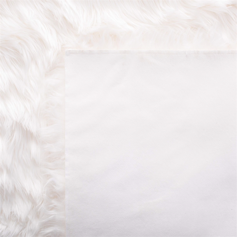 Safavieh Faux Sheep Skin 9' X 12' Power Loomed Acrylic Rug in Ivory