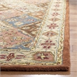Safavieh Heritage 6' Round Hand Tufted Wool Rug in Green and Red