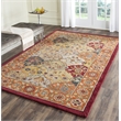 Safavieh Heritage 4' Square Hand Tufted Wool Pile Rug in and Red