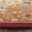 Safavieh Heritage 4' Square Hand Tufted Wool Pile Rug in and Red