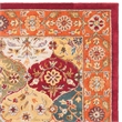 Safavieh Heritage 4' Square Hand Tufted Wool Pile Rug in and Red
