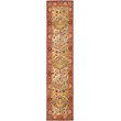 Safavieh Heritage 5' Round Hand Tufted Wool Pile Rug in and Red