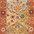 Safavieh Heritage 5' Round Hand Tufted Wool Pile Rug in and Red