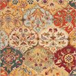 Safavieh Heritage 5' Round Hand Tufted Wool Pile Rug in and Red