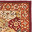 Safavieh Heritage 5' Round Hand Tufted Wool Pile Rug in and Red