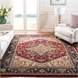 Safavieh Heritage 6' Square Hand Tufted Wool Pile Rug in Red