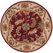 Safavieh Heritage 4' Square Hand Tufted Wool Rug in Red and Ivory