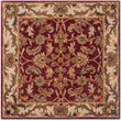 Safavieh Heritage 4' Square Hand Tufted Wool Rug in Red and Ivory