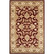 Safavieh Heritage 4' Square Hand Tufted Wool Rug in Red and Ivory