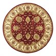 Safavieh Heritage 4' Square Hand Tufted Wool Rug in Red and Ivory