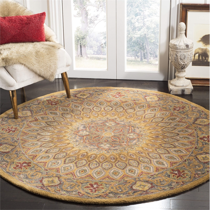 Safavieh Heritage 10' Round Hand Tufted Wool Rug