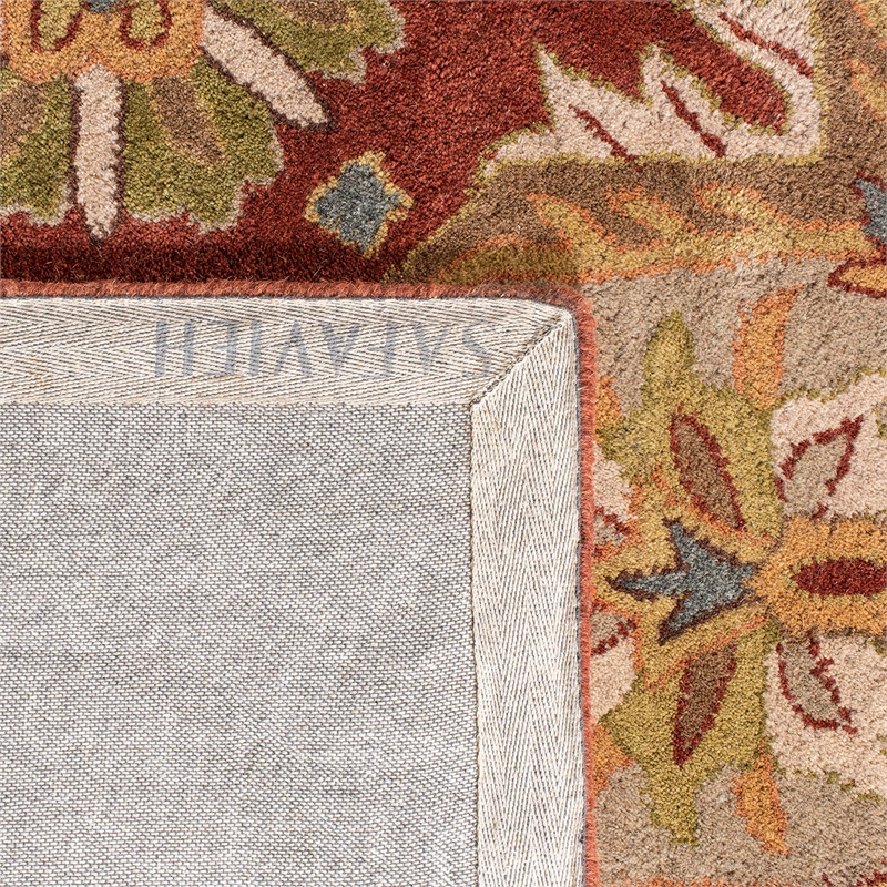 Safavieh Heritage 6' X 9' Hand Tufted Wool Pile Rug in Rust