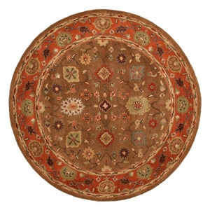 Safavieh Heritage 2' X 3' Hand Tufted Wool Pile Rug in Moss and Rust