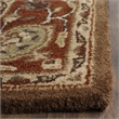 Safavieh Heritage 4' Square Hand Tufted Wool Rug in Moss and Rust