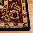 Safavieh Heritage 4' Square Hand Tufted Wool Rug in Black and Red