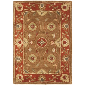 Safavieh Heritage 11' X 17' Hand Tufted Wool Rug in Beige and Rust