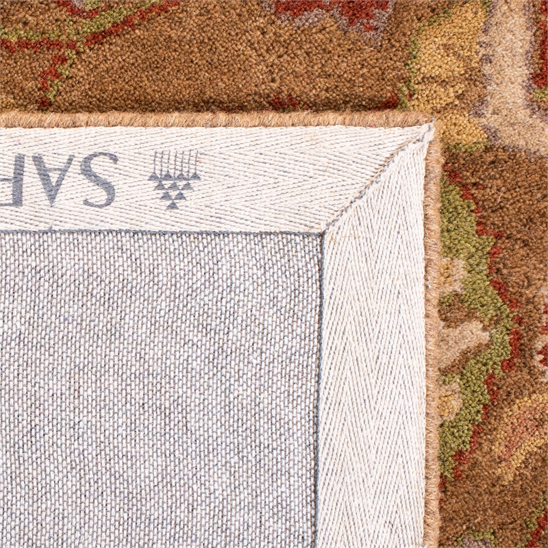 Safavieh Heritage 6' X 9' Hand Tufted Wool Pile Rug in Beige and Rust