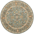 Safavieh Heritage 8' Round Hand Tufted Wool Rug in Blue and Blue